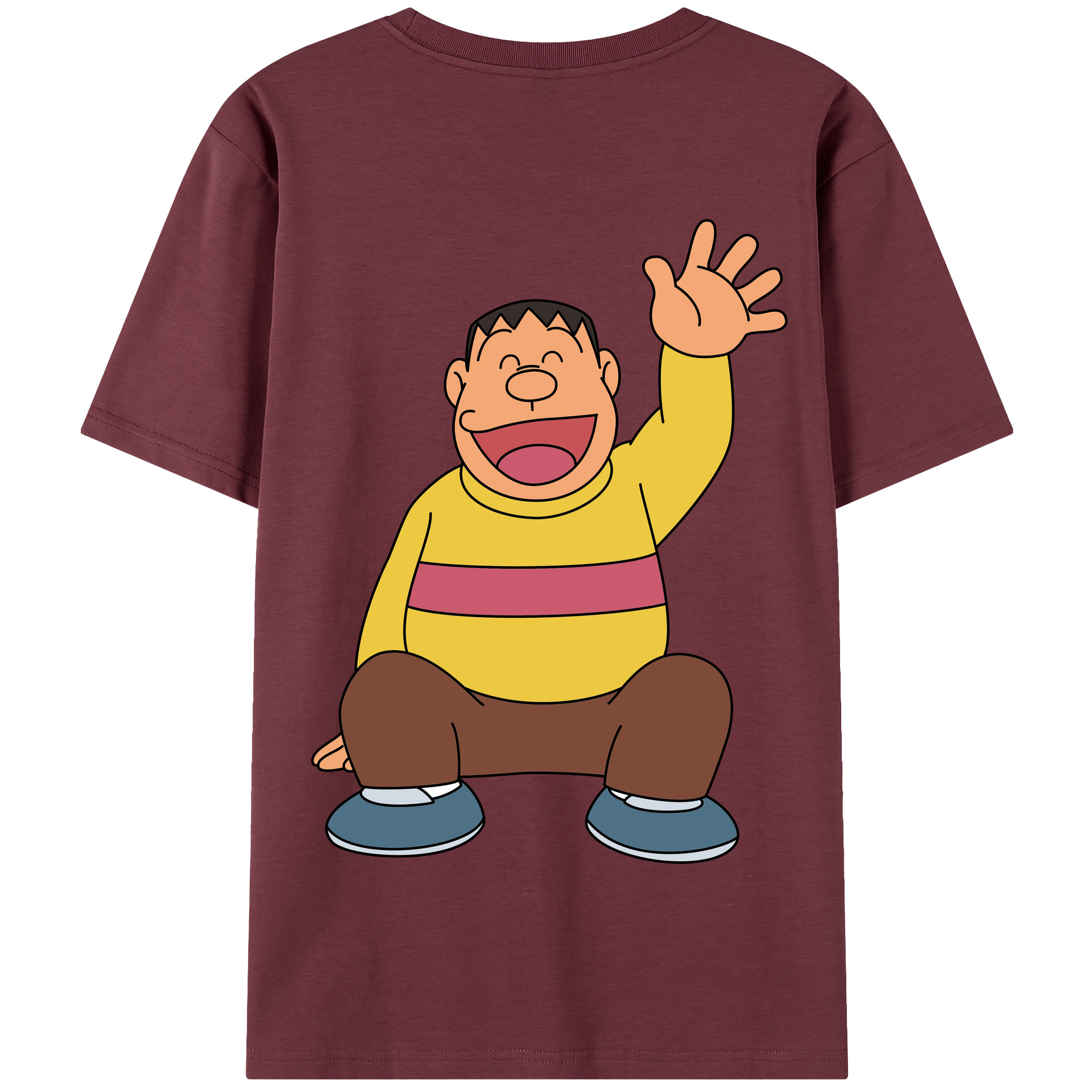 （画像用） ドラえもん 剛田武 Doraemon Gouta Takeshi 綿100％半袖Tシャツ（背面プリント）